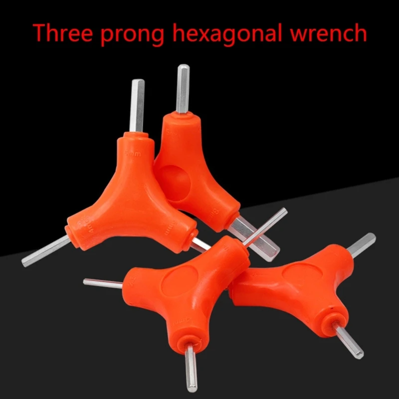 3 in 1 Hex Key Wrench 2.5/3/4/5/6/8mm Carbon Steel Hex Key Wrench Y-type Handle Inner Hexagon allen Wrench Spanner Hand Tool