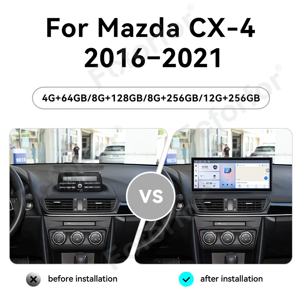 Vertical Screen 15.8 ” For Mazda CX-4 2016–2021 Car Multimedia Stereo GPS Navi Wireless Carplay Android Auto 4G LTE Head Unit