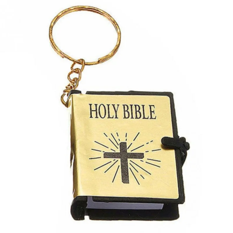 Neue 10er-Pack Bibel-Schlüsselanhänger: Miniatur-Bibel mit Gebetsbotschaften – Handtaschenanhänger, Kirchengedenkgeschenk – Detail 7