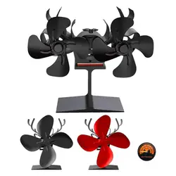 Ventilador termoeléctrico para estufa de leña, sistema de ventilación para quemador de leña, ecológico, con distribución de calor caliente, para invierno