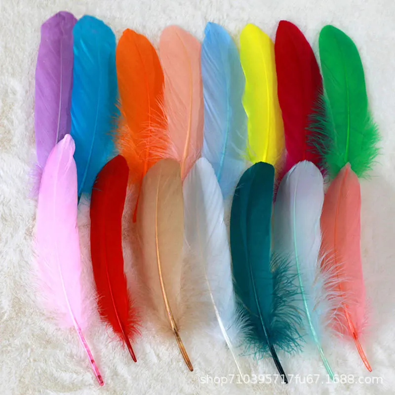 Natural Goose Feather Plumes 15-20cm Dyed Colorful Feathers for Wedding Decoration DIY Crafts Jewelry Making Carnival Costumes