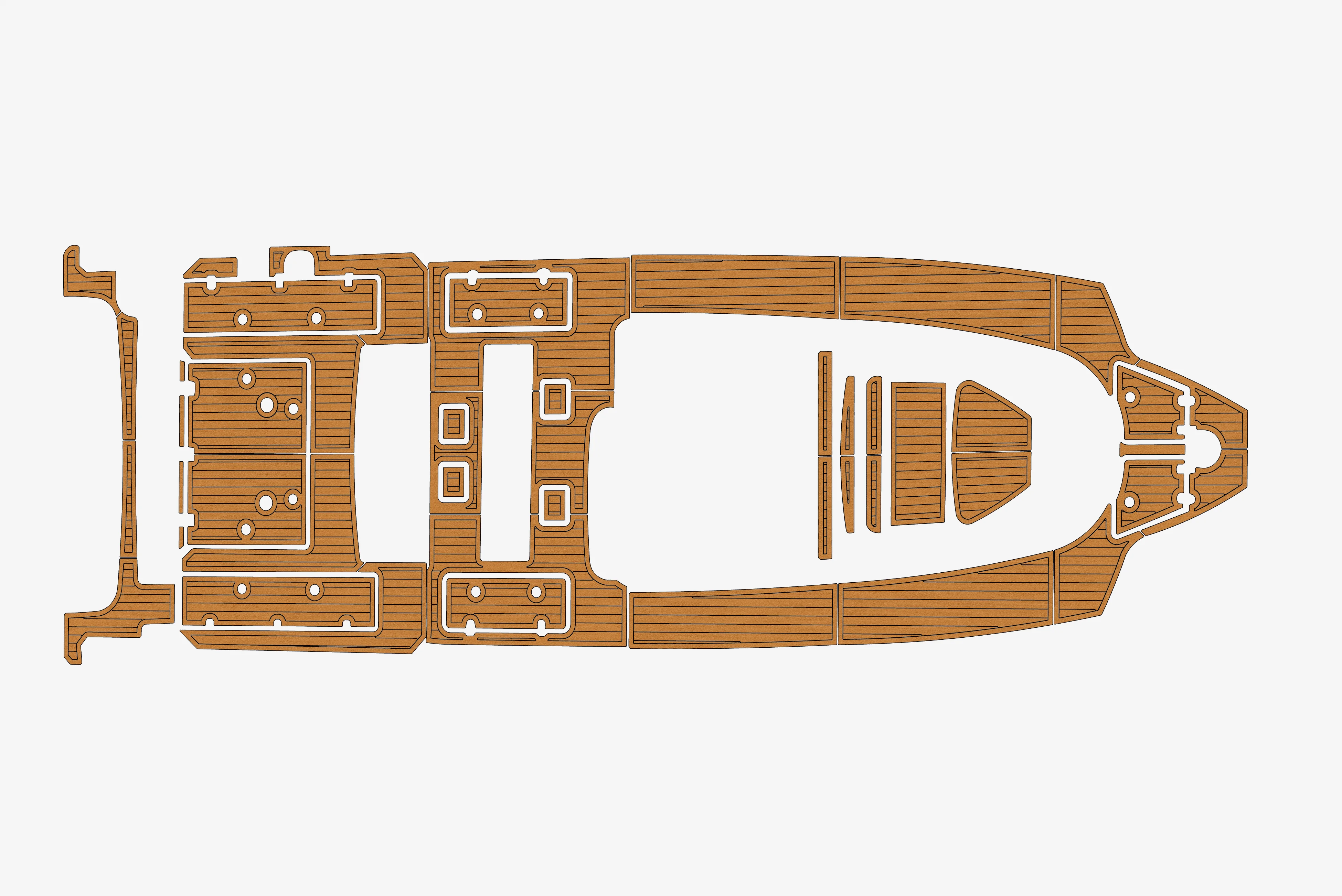 Marine Faux Teak EVA Non-Slip Mat-2015-2021 Boston Whaler 42 Outrage Self-Adhesive 1/4