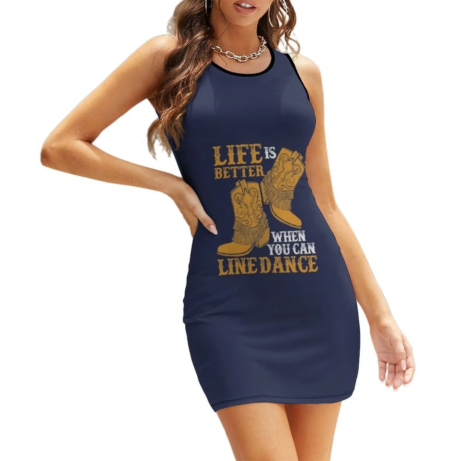 

Line Dancing Life Is Better When You Can Line Dance Sleeveless Sundress Casual dresses dresses for official occasions
