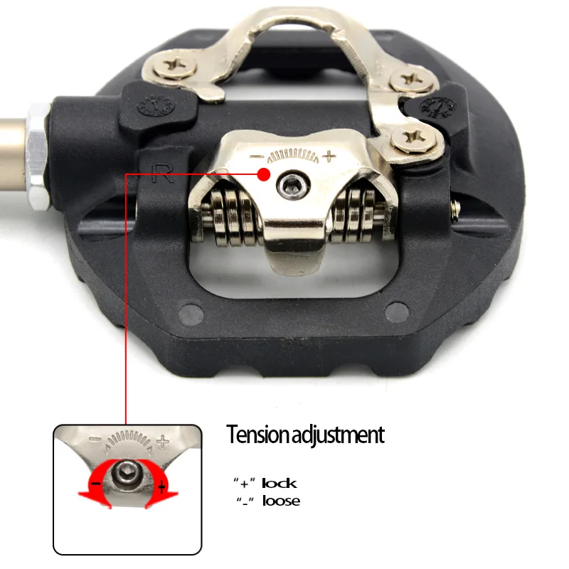 Mountain bike single side self - locking pedal leisure vehicle single side flat pedal with latch SPD lock pedal