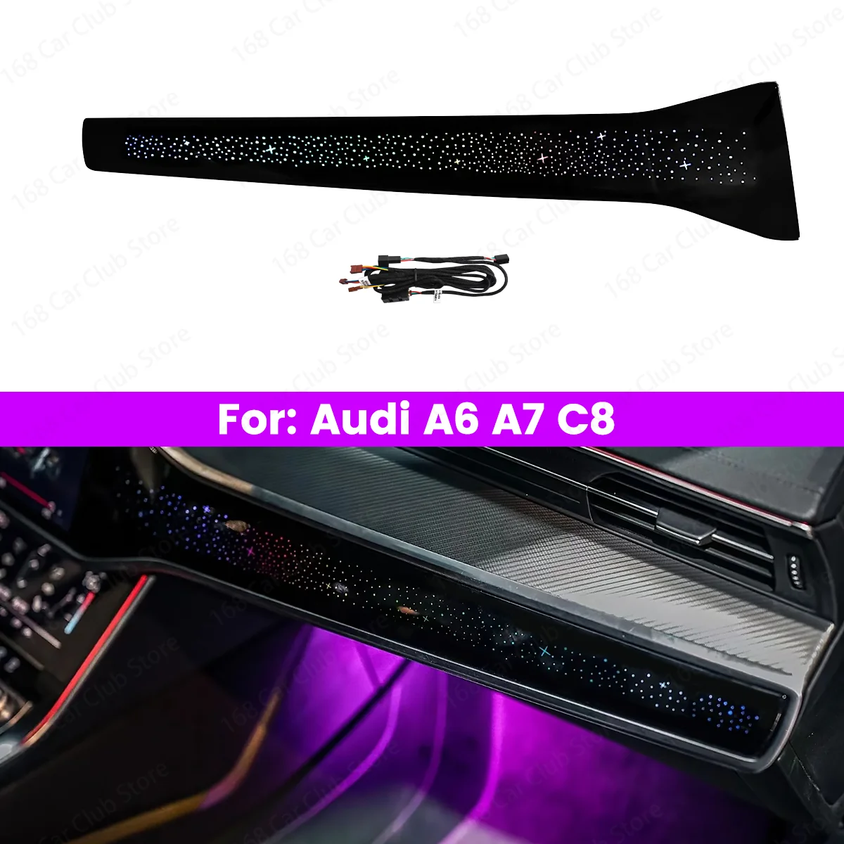 

32-цветные детали окружающего освещения для Audi A6 A7 C8 RS6 RS7 Auto Co Pilot пассажирская декоративная лампа светодиодные звездное небо приборы