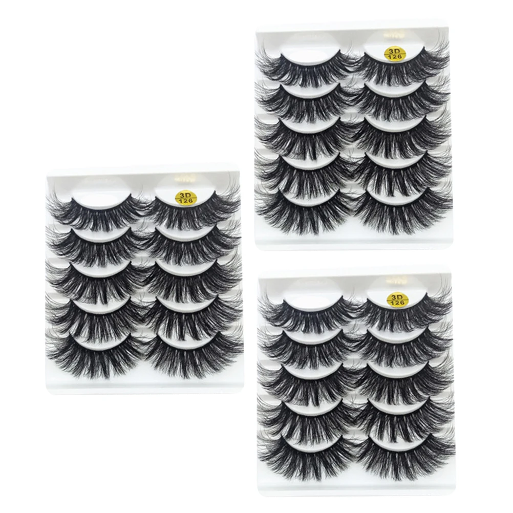 

15Pairs False Eyelashes 3D Volume Realistic Natural Makeup Long-Lasting False Lashes Beauty Cosmetics Fake Eyelashes