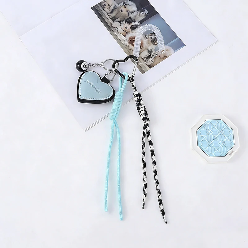 

Luxury Charm Tassel Love Heart Pendant Creative Handmade Keychain Cute Ball Ornaments Keyring Bag Accessories