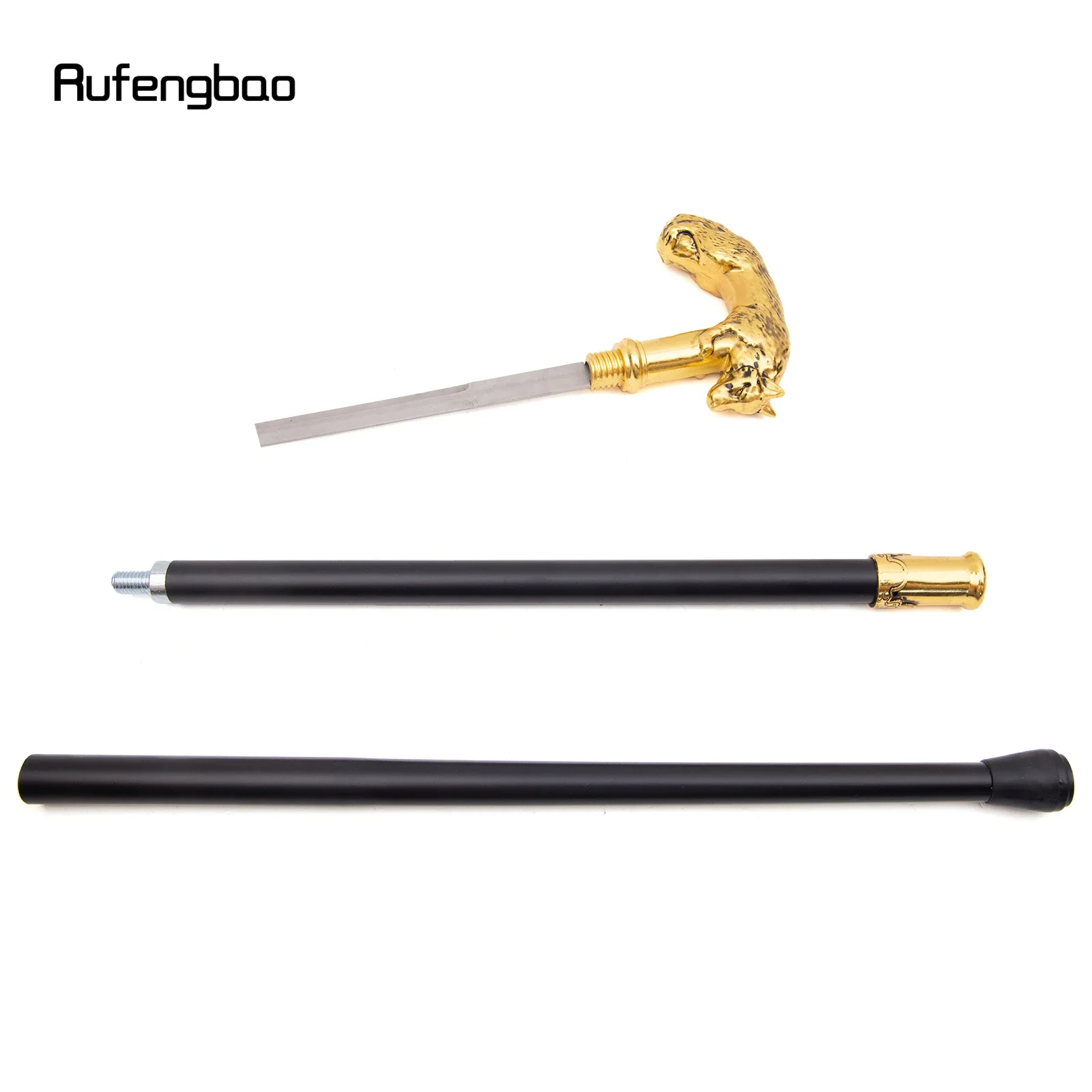 Golden Wolf เดิน Stick ซ่อนแผ่นป้องกันตัวเองแฟชั่น Cane แผ่นคอสเพลย์ Crosier Stick 90 ซม