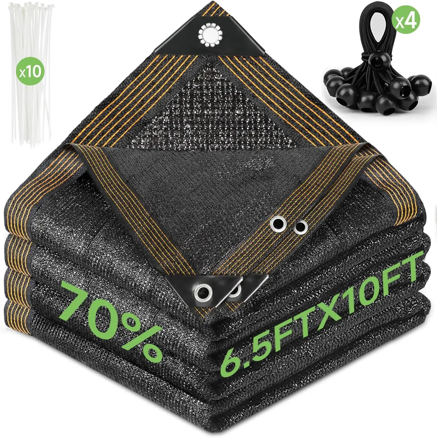 

Затеняющая сетка 70% (6,5x10 футов), УФ-стойкая, для сада, теплиц и защиты растений