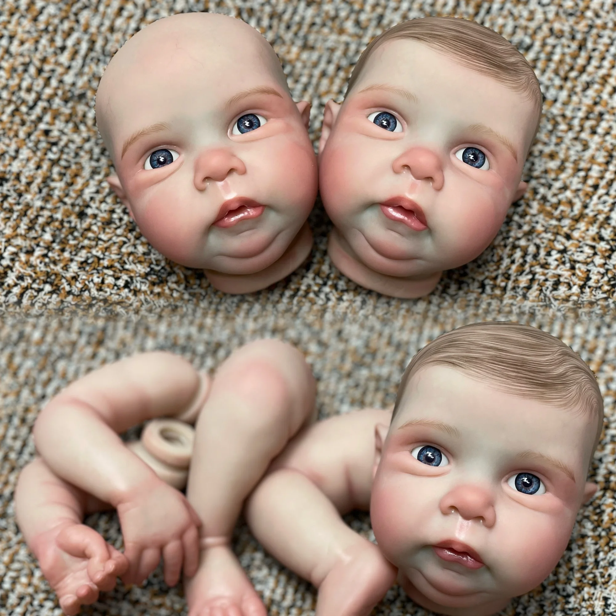 45CM Miley Reborn Doll Kits Handmade Painted Kits Bebe Reborn Doll Parts Toys Unfinished Doll Parts Kit Reborn Sin Pintar