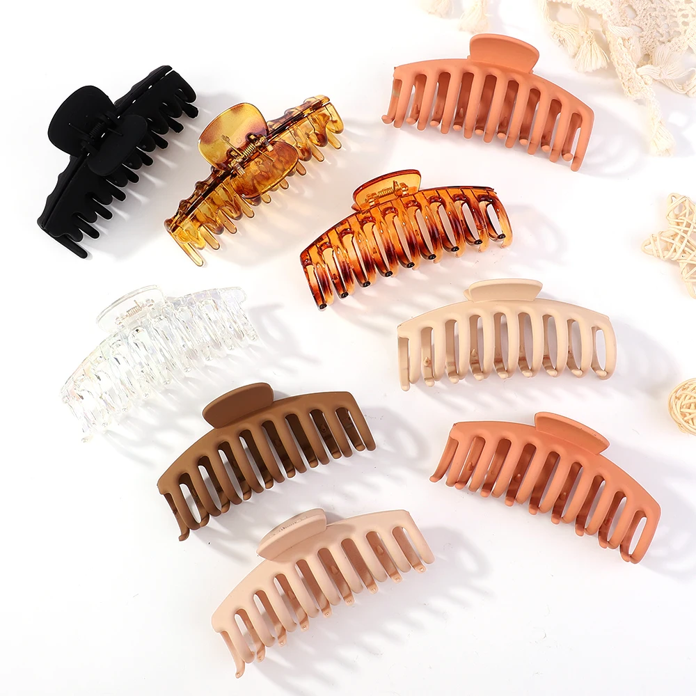 

New Solid Color Large Claw Clip Crab Barrette for Women Girls Hair Claws Hairpins Bath Ponytail Clip Ornament Hair Accessories