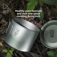 900ml Keith Titanium Water Bottle Cup - Ultra Lightweight Pot for Cooking Healthy  Non-Toxic Taste-Free  Durable for Outd