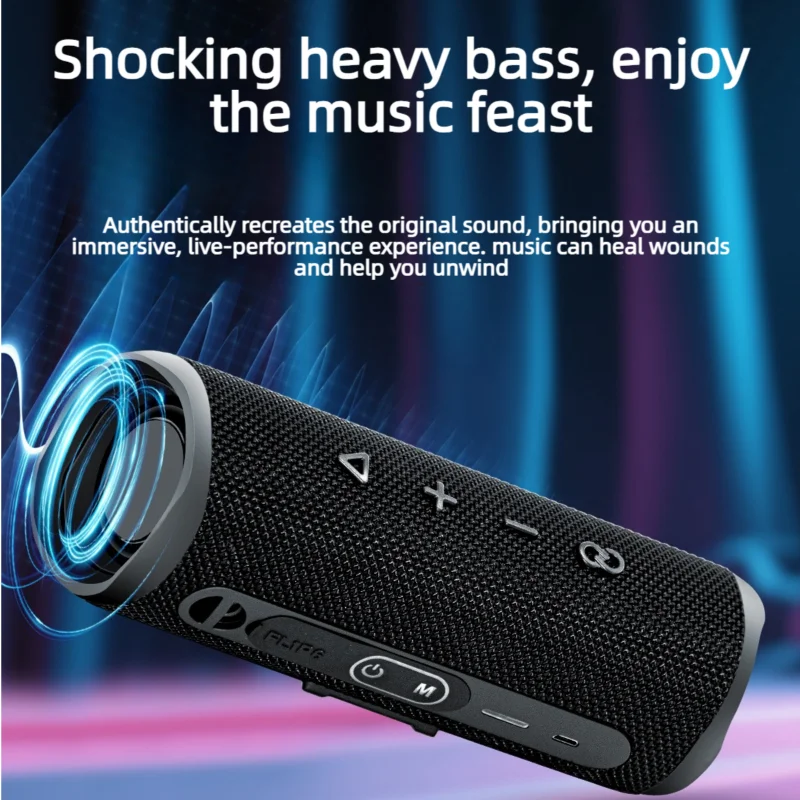 

Portable Waterproof Speaker With 4-Channel Surround Sound Outdoor Suitable For Outdoor Cycling And Camping Party