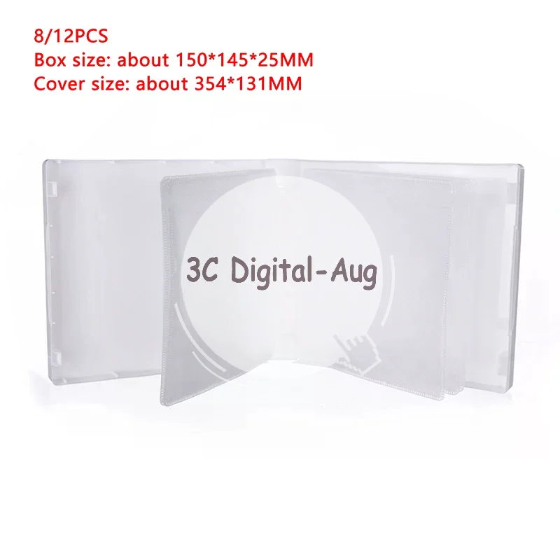 8/12PCS CD Case Disc DVD Storage Bag High-capacity Packaging Box CD Holder Home Room Discs Storage Box