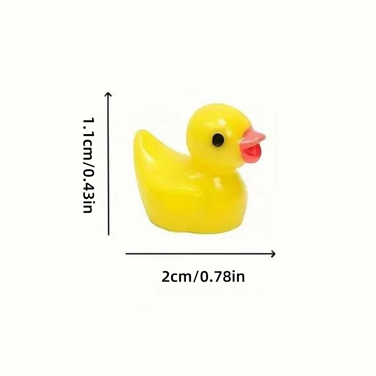 50 pcs Yellow Three-Dimensional Duck Resin Accessories Children\'s Mini Toy Model DIY Handmade Jewelry Mixed Material Bag -1pack