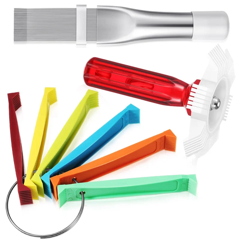 

B-Est 3 Pieces Air Conditioning Brush Set Includes FCR6 Ring Fin Comb Air Conditioner Fin Cleaner Condenser Radiator Fin Comb Du