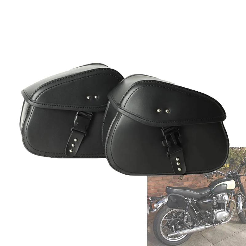حقائب سرج جانبية من جلد البولي يوريثان للدراجات النارية مقاومة للماء حقائب سرج جانبية للدراجات النارية عالمية لهارلي سوزوكي كاواساكي ياماها هوندا
