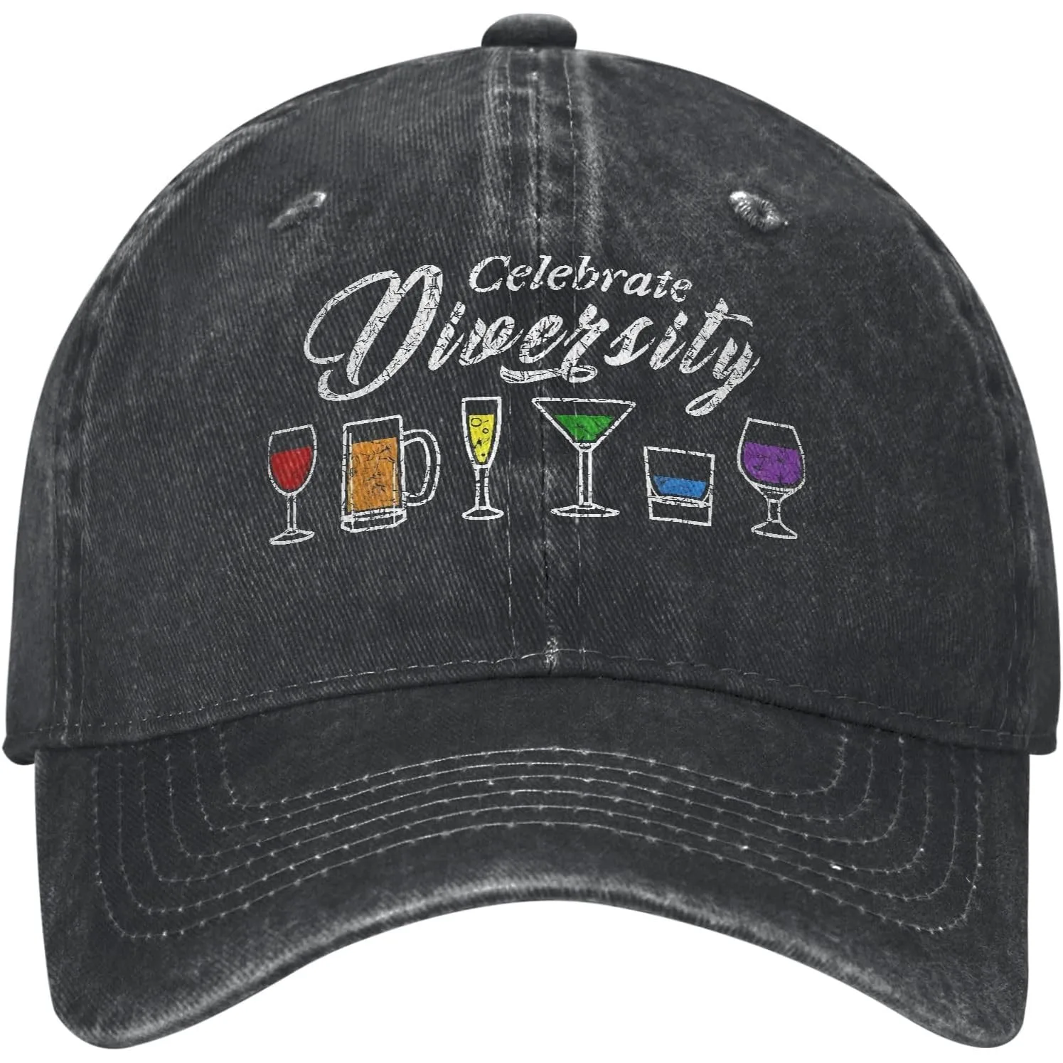 Printed Trucker Hat,Let's Cuddle and Watch Horror Movies,Vintage Denim Dad Hat Comfortable Fit Daily Wear