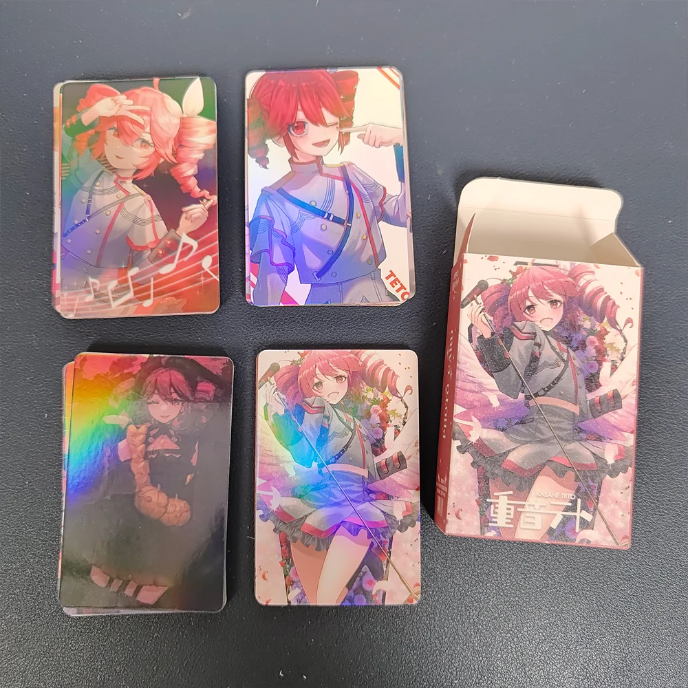 

Kasane Teto Manga Laser Lomo Card Album Comic Characters Photocard Fans Collection Cards 55 Pc/set
