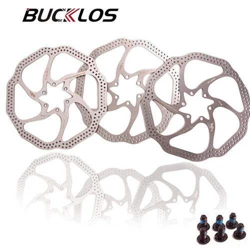 Rotor de frenos de disco de bicicleta BUCKLOS HS1, 160mm/180mm, rotores de disco de bicicleta de montaña, 6 pernos, freno de disco hidráulico, piezas de ciclismo