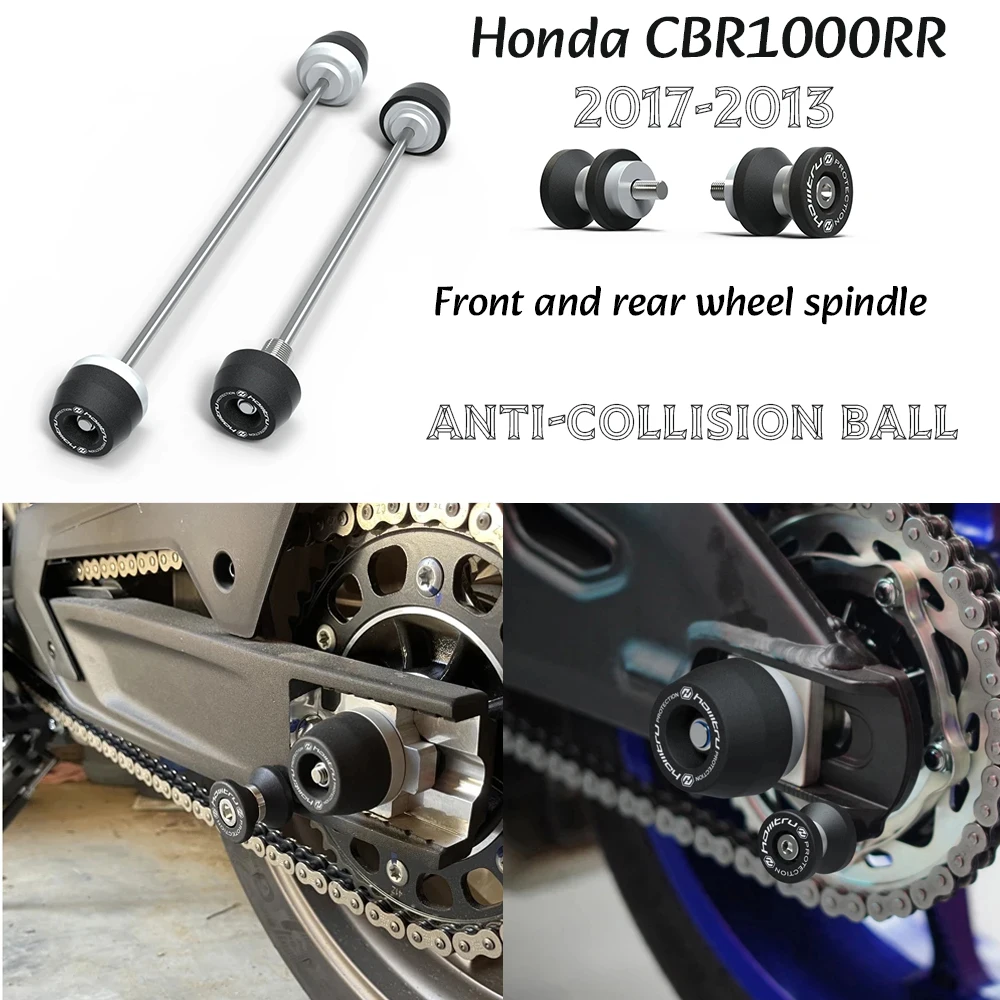 

NewFor Honda CBR1000RR CBR1000RR SP 2017-2023 / CBR1000RR-R CBR1000RR-R SP 2020-2023Front Rear Wheel Spindle Crash Protection