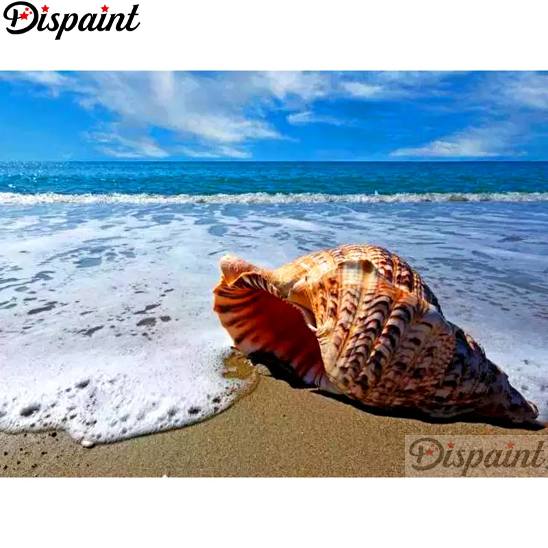 

Dispaint Full Square/Round Drill 5D DIY Diamond Painting "Conch landscape" Embroidery Cross Stitch 3D Home Decor A12748