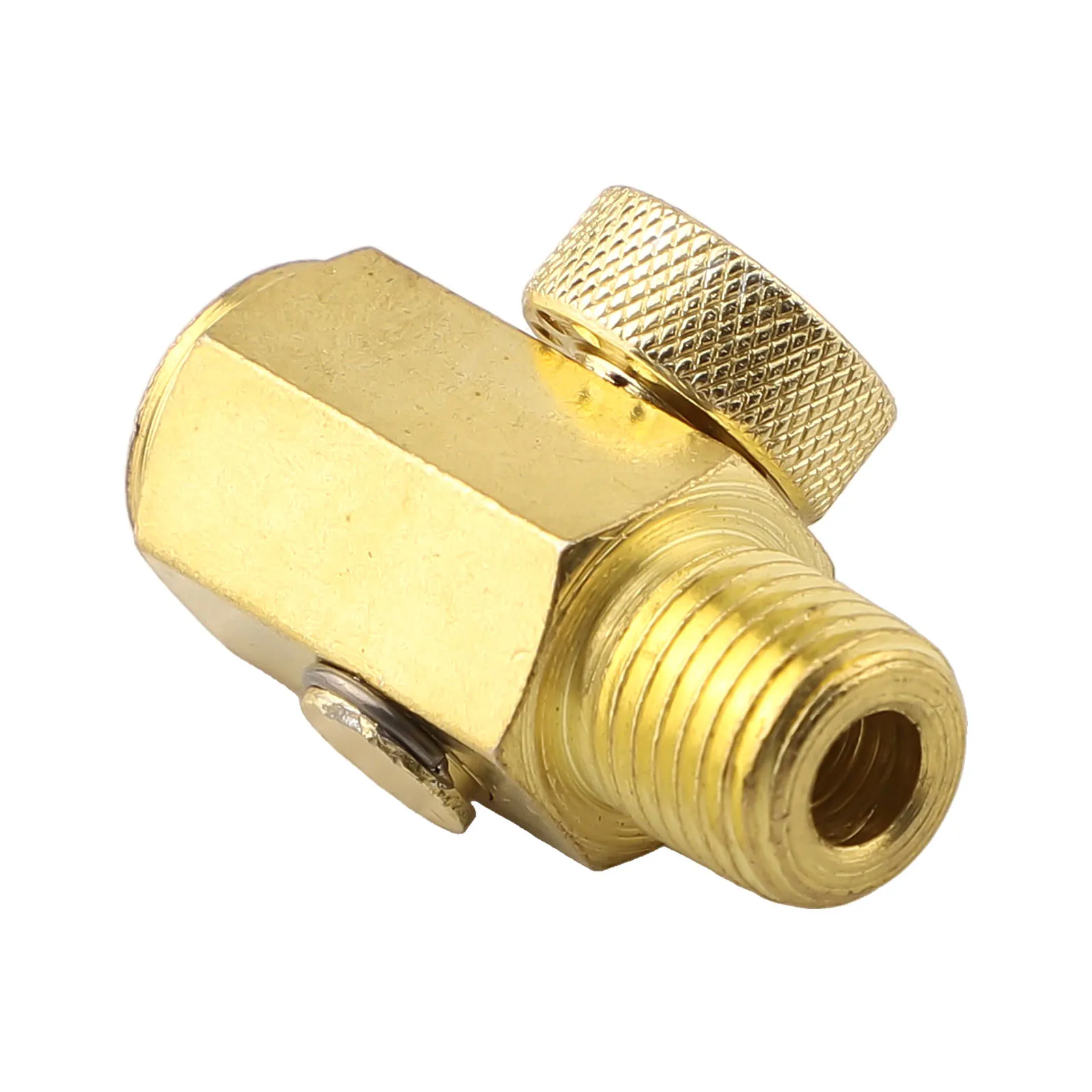 1/4" NPT Speed Control Switch Inline Regulator Solid Brass Compressed Air Pressure Valve Tool Pneumatic Intake Control Valve