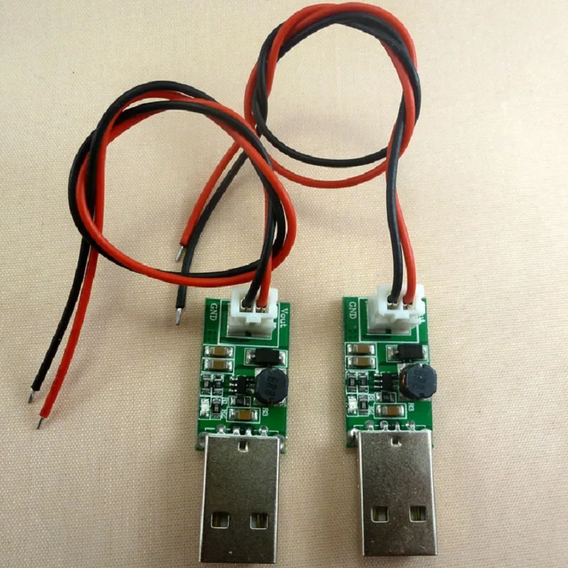 2 Pcs DC DC Converter USB 5V to 12V Step Up Boost Module With XH2.54 2 Pin 20cm Power Wire Cable High Efficiency Stable Output