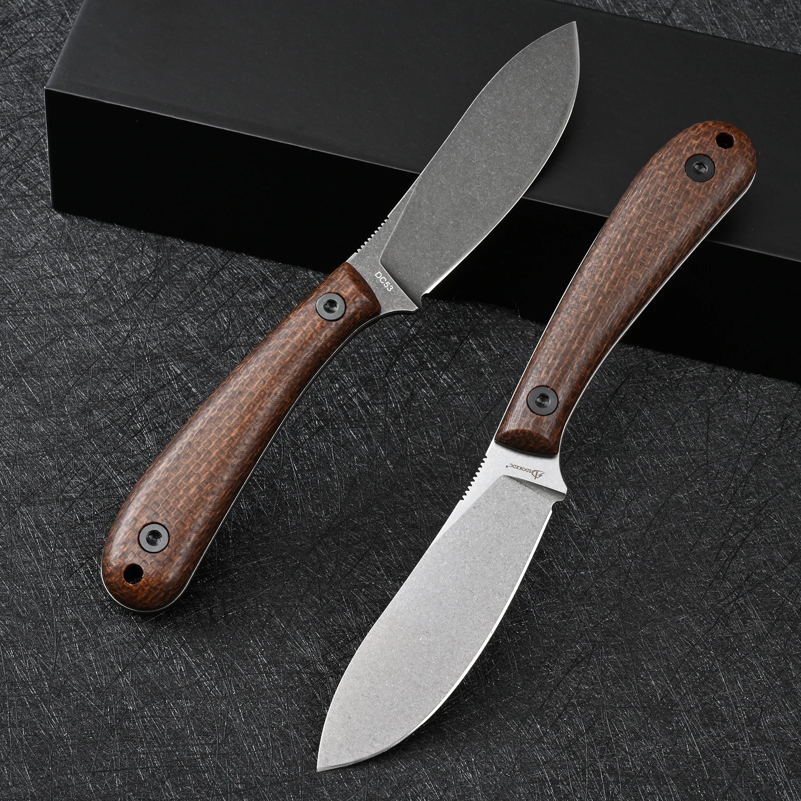 Cuchillos Sdokedc DC53, cuchillo de hoja fija de acero para acampar EDC, cuchillo de supervivencia al aire libre, caza táctica para hombres, autodefensa