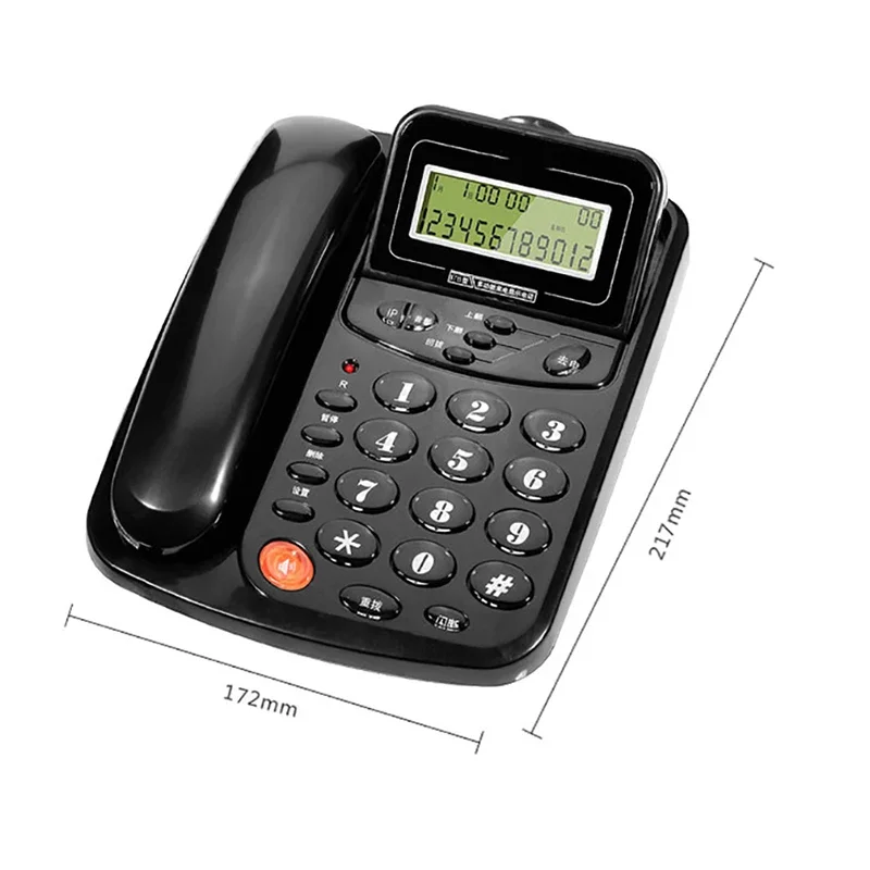 Caller ID Home Landline with Loud Ringtone for Elderly, Corded Desk Phone, Wall Mountable Fixed Landline Telephone