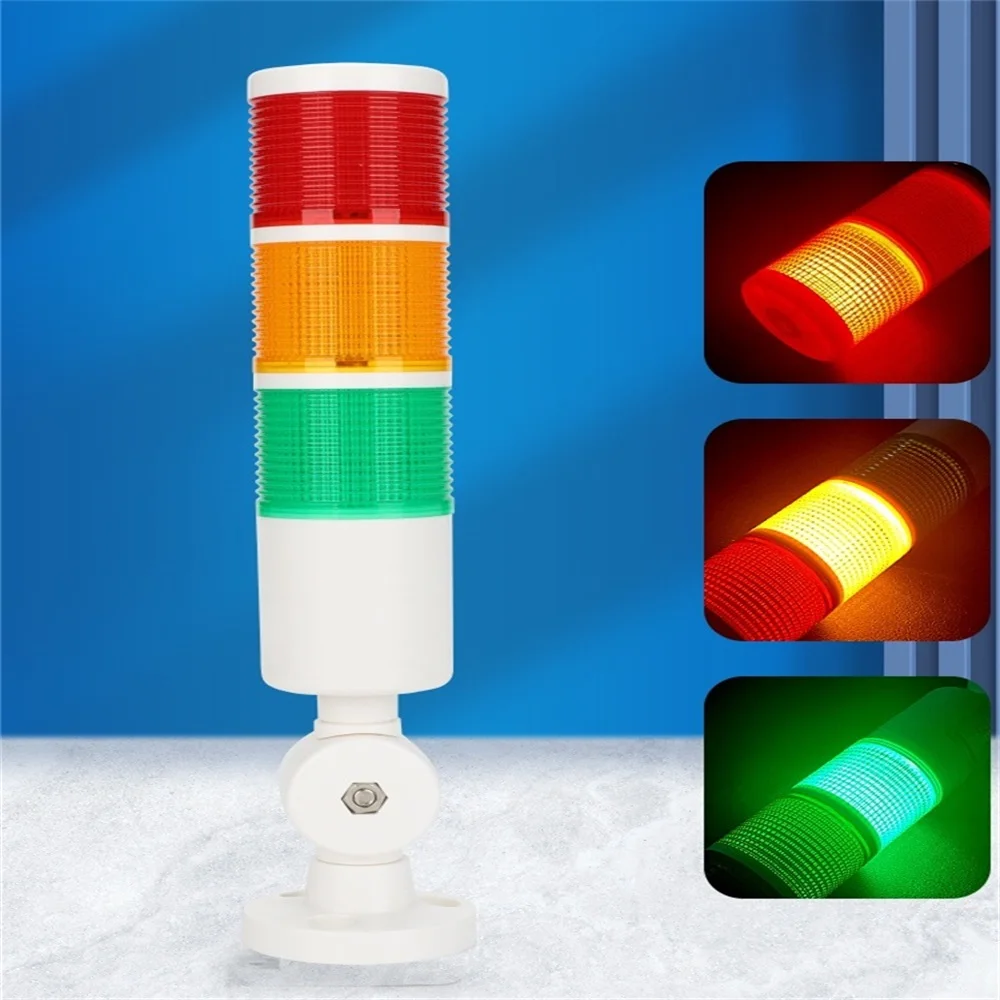 24V Industrial Signal Tower Safety Stack Alarm Light Led Multilayer Foldable Buzzer Caution Warning Lamp For Machine