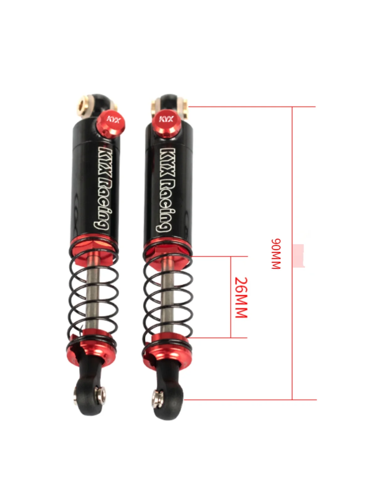 Metal Hydraulic Monotube Shock Absorber for 1/10 RC Crawler Car Traxxas Scx10iii TRX-4 Accessories