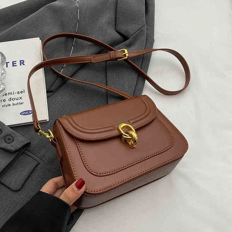 

Retro Women's Crossbody Bag Temperament Red Bridal One Shoulder Bag Texture Versatile PU Small Square Handbags Trend