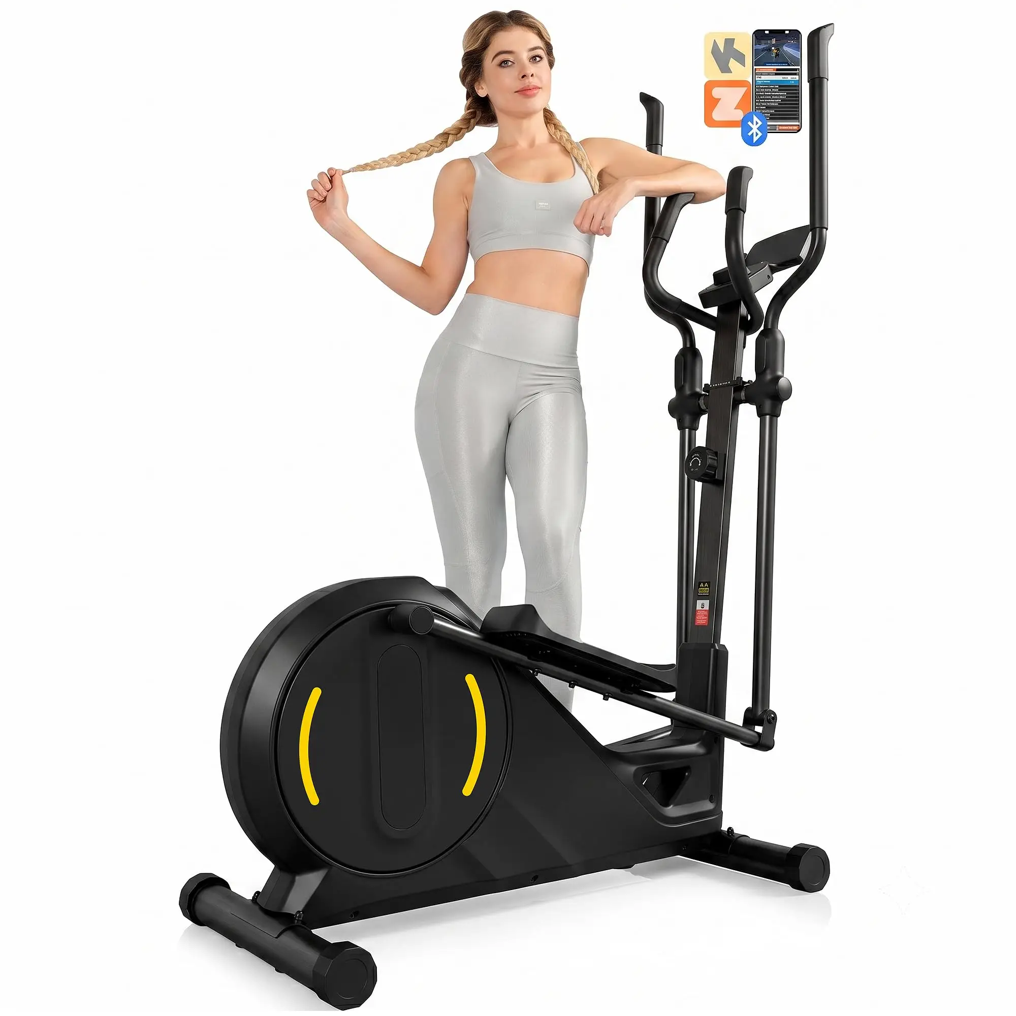 Elliptical Exercise Machine for Home Gym,Elliptical Training Machine with Hyper-Quiet Magnetic Driving System,16