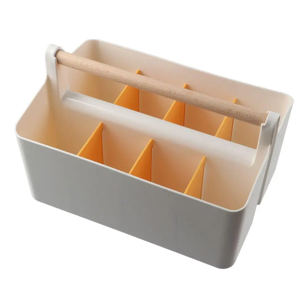 High-capacity Pen Holder Office Supplies 8 Slots Multi-Functional Pencil Cup Divided Plastic Stationery Organizer Office