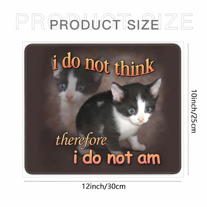 유머러스한 고양이 그림 작은 사각형 마우스 패드 미끄럼 방지 고무 베이스 휴대용 사무실 책상 패드 컴퓨터 노트북 PC 액세서리