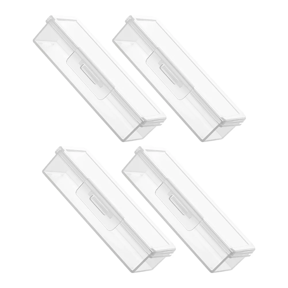 

4Pcs Portable Cotton Swab Container Travel Dispenser Bathroom Storage Jars Holder Toothpick Box Pad Case Clear ganizer Kitchen