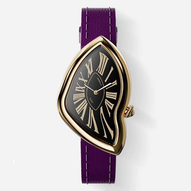 CRONUSART Women Quartz Watch 28mm*46mm Luxury Ladies Wristwatch Irregular Case Crystal Glass Thickness 8.1mm