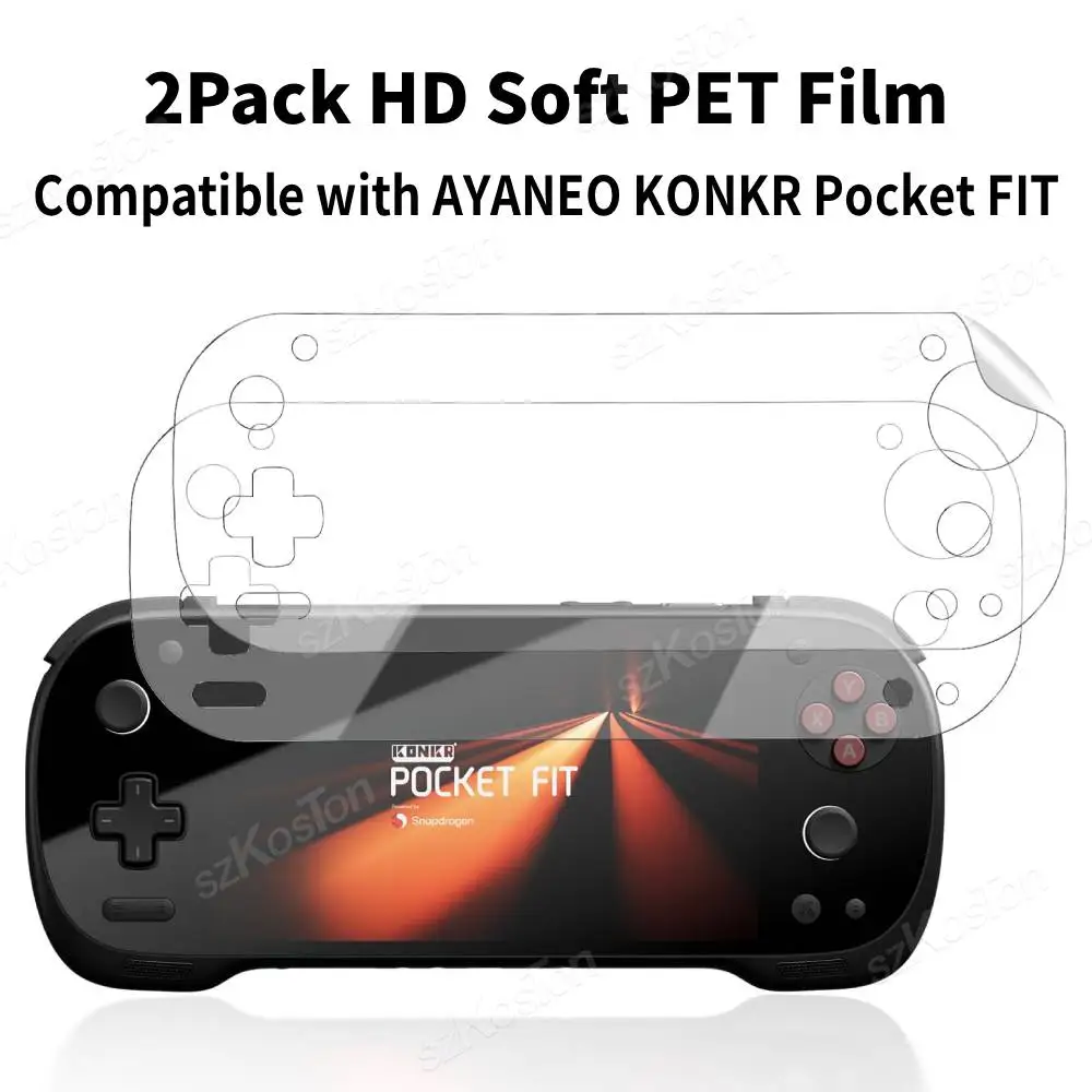 

2Pcs Screen Protector for AYANEO KONKR Pocket FIT Handheld Game Console HD Soft Tempered Glass Films