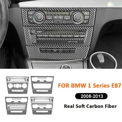 For BMW 1 Series E87 2008-2013 Carbon Fiber Car Central Console Multifunction Panel Radio Air Conditioning Frame Trim Sticker