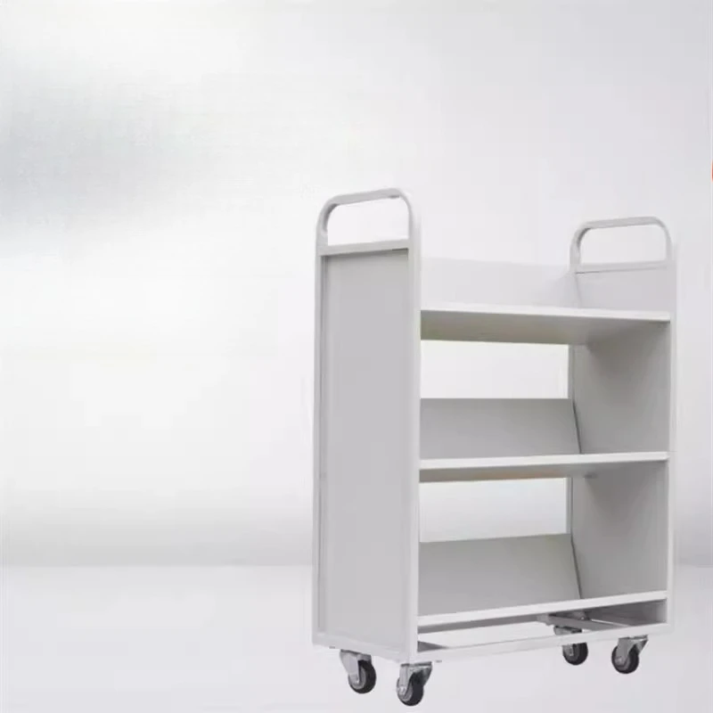 CX silent book cart archive room special two-story three-story flatbed mobile cart three- and four-step book ladder