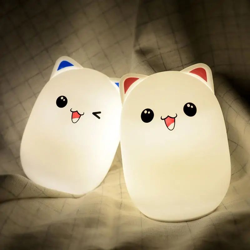 Night Lamp Silicone Cute Animal Nursery Breastfeeding Light Rechargeable Multi-Color Waterproof Silicone Lamp Room Decor For