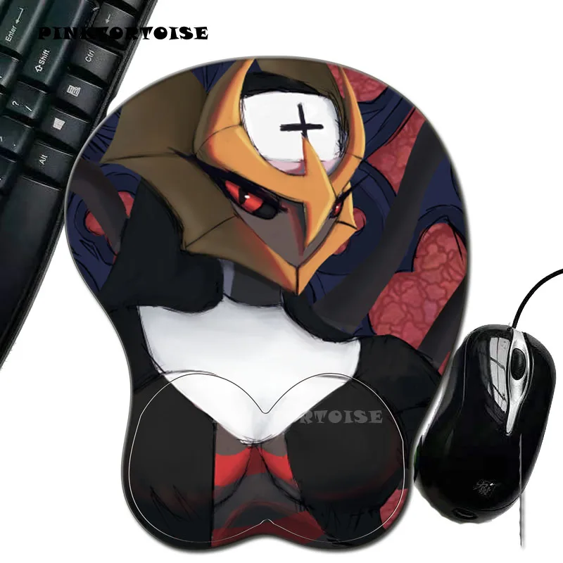 PINKTORTOISE Anime carton Arlotte Bavarois 3D Mouse Pad 3D Soft Chest Mouse Pad Mat Wrist Rest