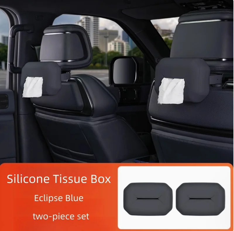 Fit for BYD Leopard 5 Modification Car Seat Rear Liquid Silicone Paper Box Car Interior Upgrade Parts Auto Car Tissue Bag