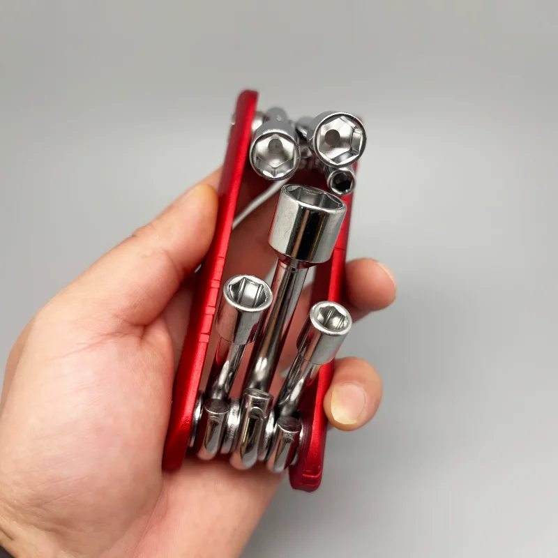 Folding Socket Wrench Metric Allen Key Set L Wrench Hexagonal Spanner Disassembly Car Tools High-carbon Steel Hand Tools Key Set