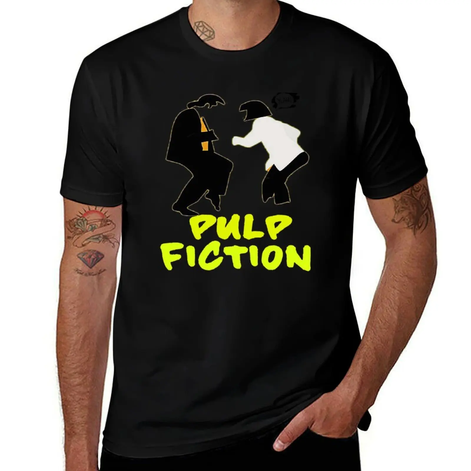 Pulp Fiction - The famous dance from the Film / Mia wallace & Vincent vega T-Shirt Daily Casual Short Sleeve Tee Shirt T-Shirt