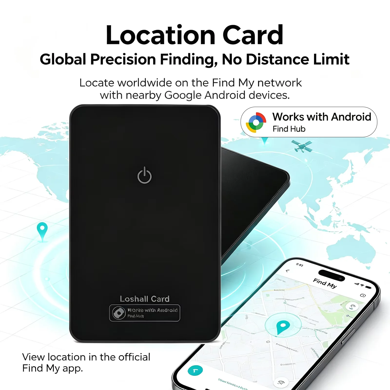 FocusOnPC 2-Pack Wireless Charging Wallet Tracker Card Work with Google Find My Device Thin Item Finder Bluetooth Locator Rechargeable Waterproof Smart Card Tracker for Luggage Tag Purse Passport Car Pet Keys