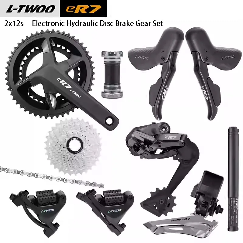 

L-TWOO eR7 Road Bike Electronic Shifting Groupset Crank Length 165\170mm Electronic Hydraulic Disc Brake Transmission