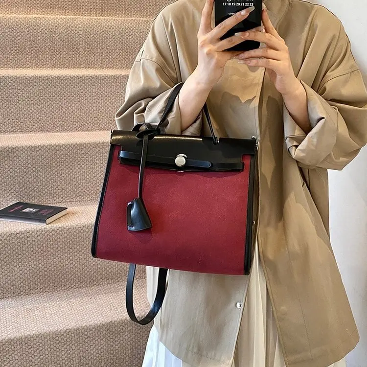 

‌2025 Premium Canvas Tote Bag for Women, Spacious Commuter Crossbody Shoulder Bag, Chic Oversized Work Purse Stylish Handbag