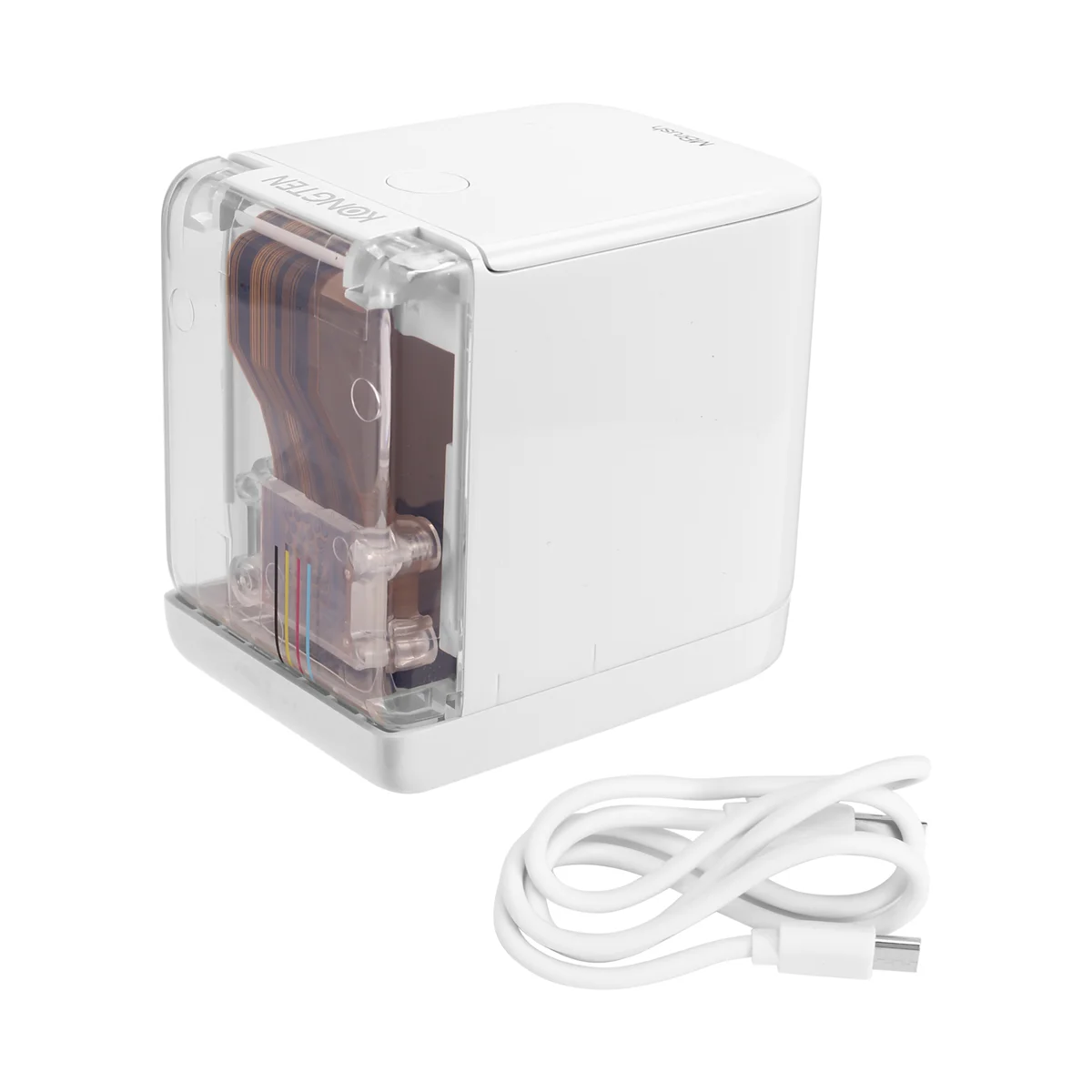 새로운 KONGTEN 미니 열 휴대용 휴대용 프린터 잉크젯 식품 프린터 가정용 컬러 잉크젯 로고 프린터